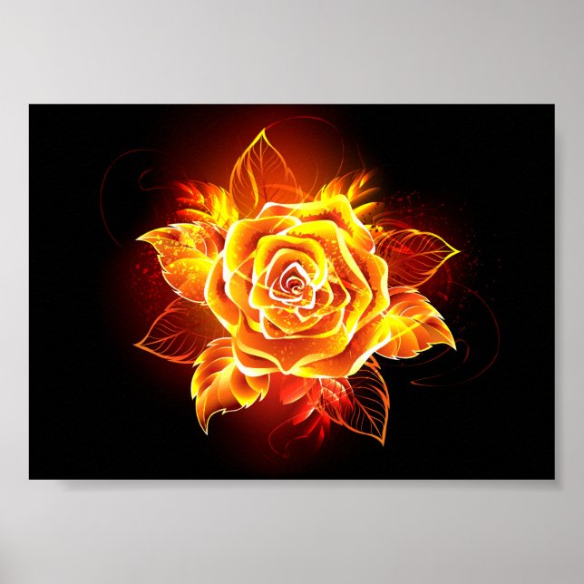 Poster Blooming Fire Rosa (Frente)
