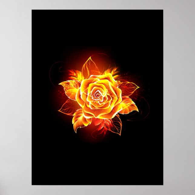 Poster Blooming Fire Rosa (Frente)