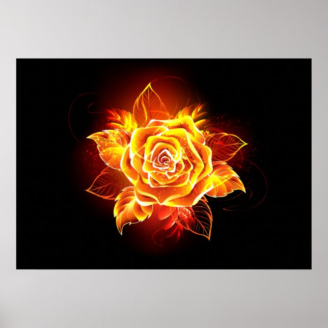 Poster Blooming Fire Rosa (Frente)