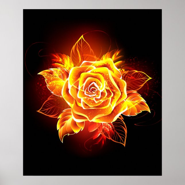 Poster Blooming Fire Rosa (Frente)