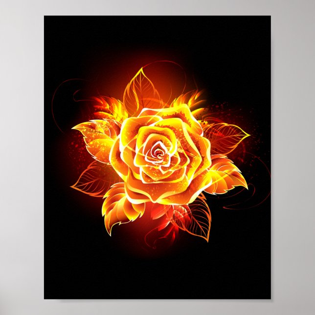Poster Blooming Fire Rosa (Frente)