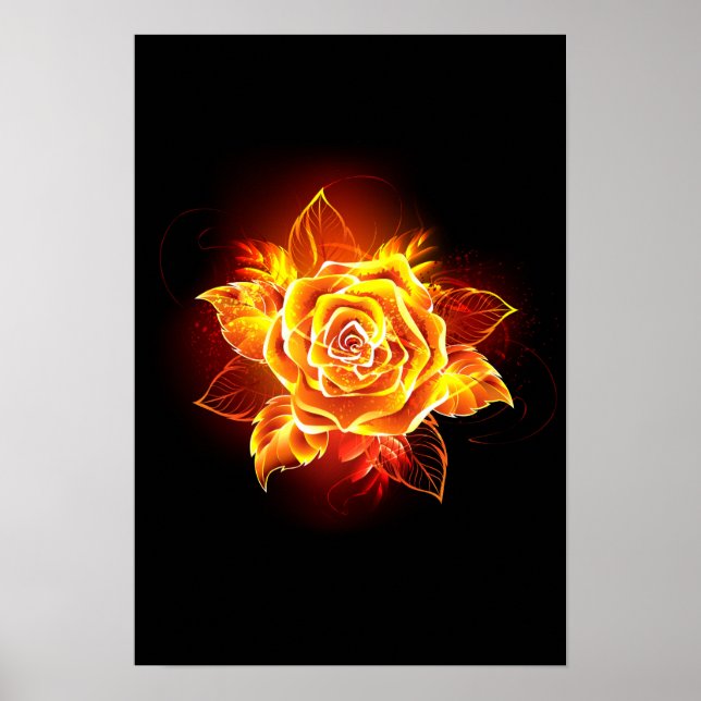 Poster Blooming Fire Rosa (Frente)