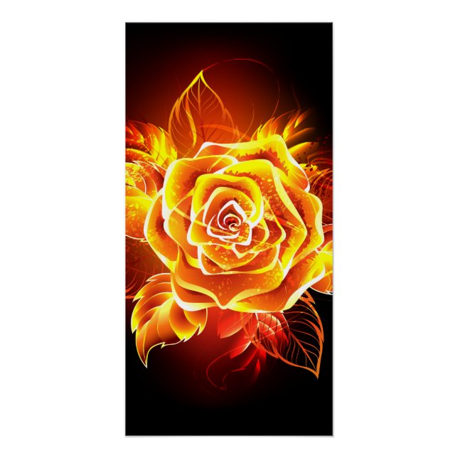 Póster Blooming Fire Rosa (Frente)