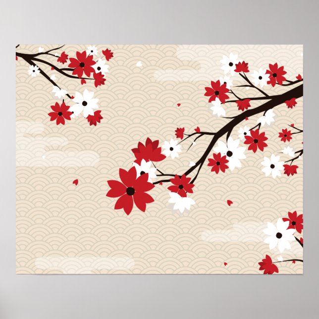 Poster Blooming flowers (Frente)