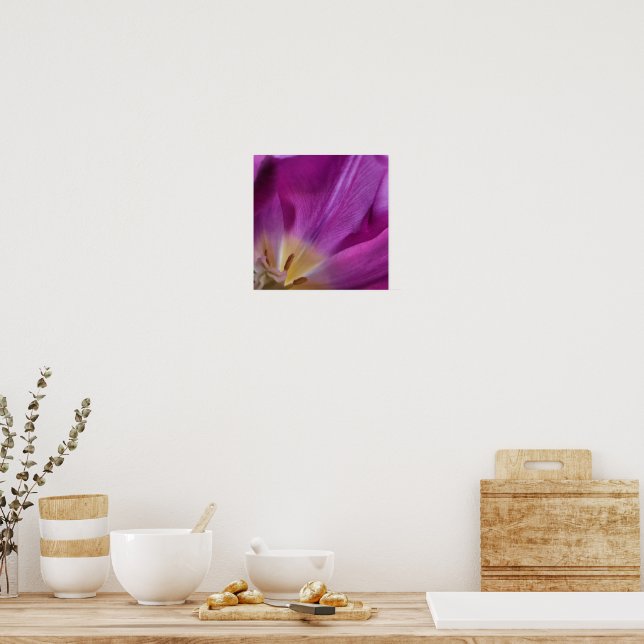Poster Blooming Purple Tulip Print (Cozinha)