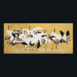 Poster Bloqueio japonês de gruas por Ishida Yūtei<br><div class="desc">Esta bela pintura do século 18, de Ishida Yūtei, retrata um bando de guindastes graciosos num estilo clássico de vintagem. Digitalmente melhorado para destacar os detalhes originais e preservar a visão do artista, este trabalho de arte de dominio público é apresentado em qualidade vívida. O nosso objetivo é oferecer estas...</div>