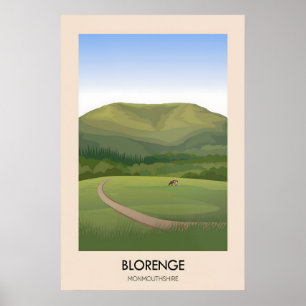 Poster Blorenge Monmouthshire País de Gales Cartaz de Via