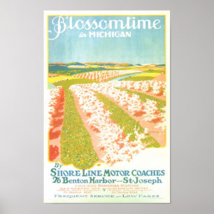 Poster Blossom Time in Michigan