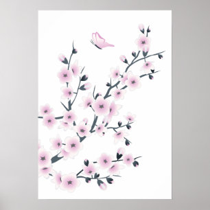 Poster Blossomas de cereja rosados