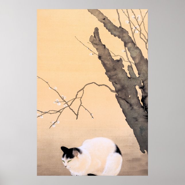 Poster Blossomas de Gato e Ameixa - Hishida Shunso (Frente)