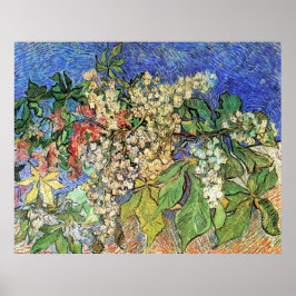 Poster Blossoming Chestnut Branches de Vincent van Gogh