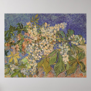 Poster Blossoming Chestnut Branches de Vincent van Gogh