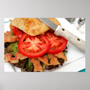 Póster BLT em um rolo de Ciabatta