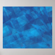 Blue Angles Abstract Contemporary Faux Canvas Prin