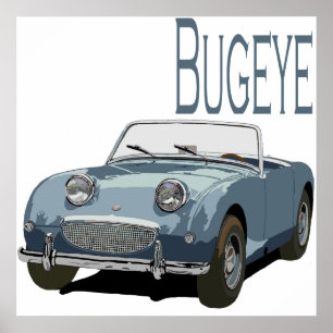 Póster Blue Austin Healey Sprite