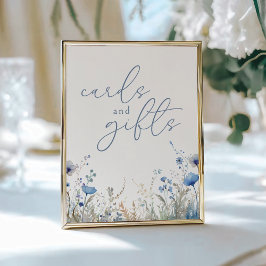 Poster Blue Baby In Bloom Wildflower Cards and Gifts Sign