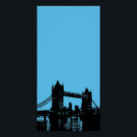 Póster Blue Black Pop Art London Tower Poster<br><div class="desc">Fotos de viagem Art de Símbolos das Famosas Cidades de Capital do Mundo - Ponte Torre - Edifícios Históricos Icônicos da Cidade de Londres</div>