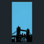 Póster Blue Black Pop Art London Tower Poster<br><div class="desc">Fotos de viagem Art de Símbolos das Famosas Cidades de Capital do Mundo - Ponte Torre - Edifícios Históricos Icônicos da Cidade de Londres</div>