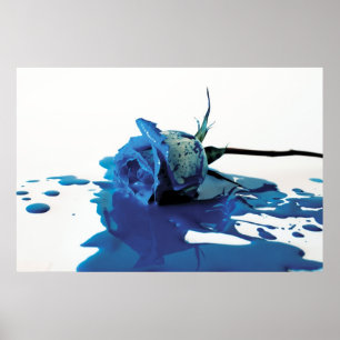 Póster Blue Bleeding Rose