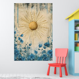 Poster "Blue Boho Sunshine" (ou às vezes "Boho Sun Blue")