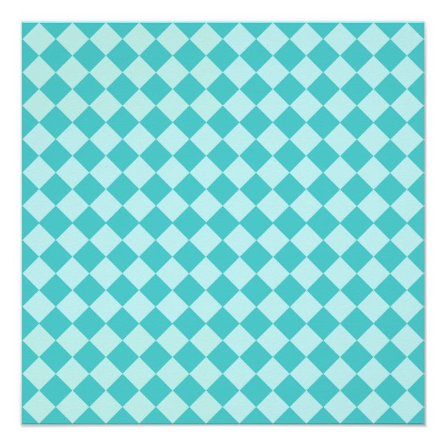 Póster Blue Combination Diamond Patterno de Shirley Taylo (Frente)