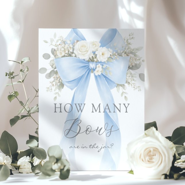 Poster Blue Coquette Bow How many Bows Game (Criador carregado)