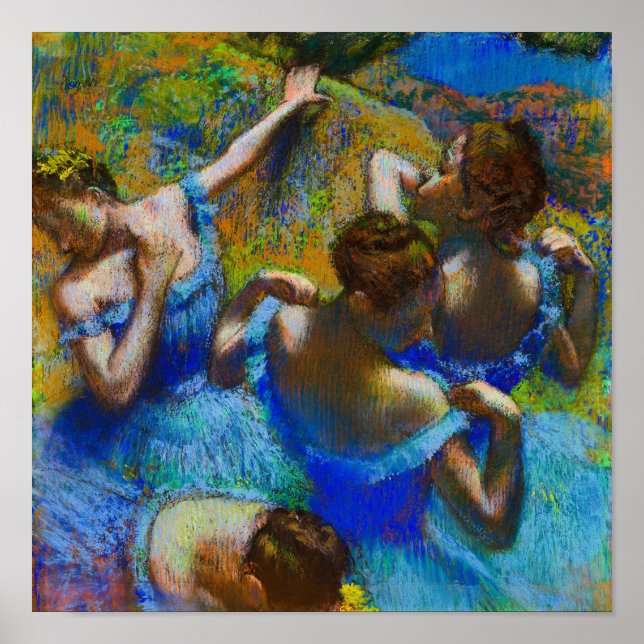 Poster Blue Dancers by Edgar Degas (Frente)