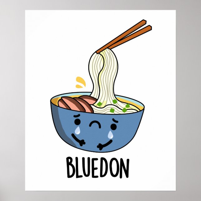 Poster Blue-don Funny Udon Pun (Frente)