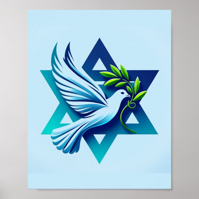 Poster Blue Dove e Star of David Peace (Frente)