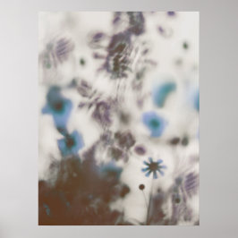 Poster Blue Dreamy Soft Wildflower