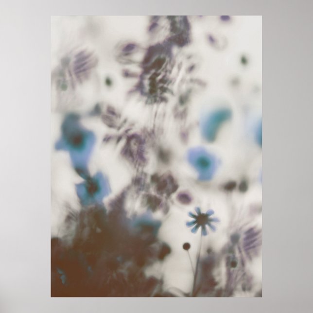 Poster Blue Dreamy Soft Wildflower (Frente)
