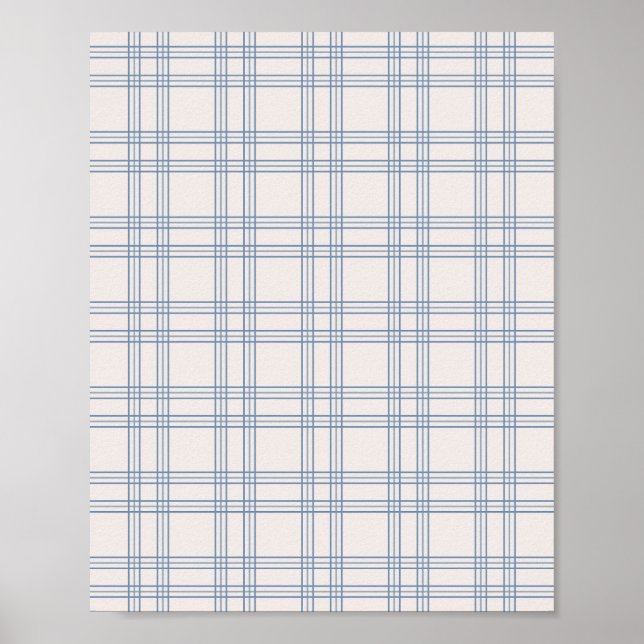 Poster Blue E Cream Gingham (Frente)