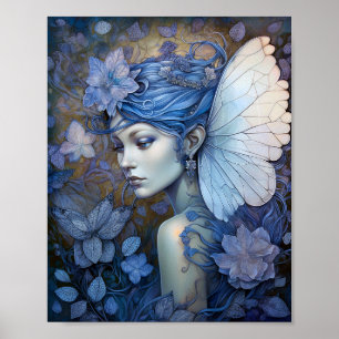 Poster Blue Fairy Fantasy Art