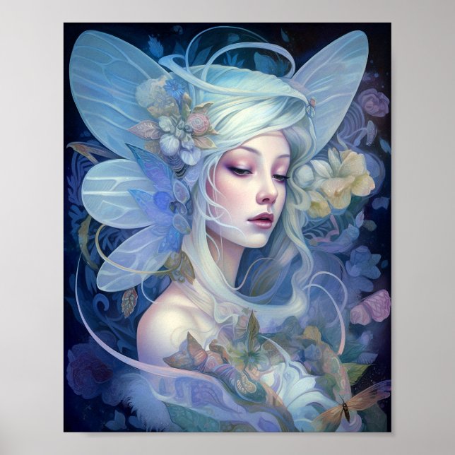 Poster Blue Fairy Fantasy Art (Frente)