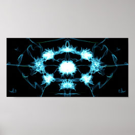 Poster Blue Flame Mandala