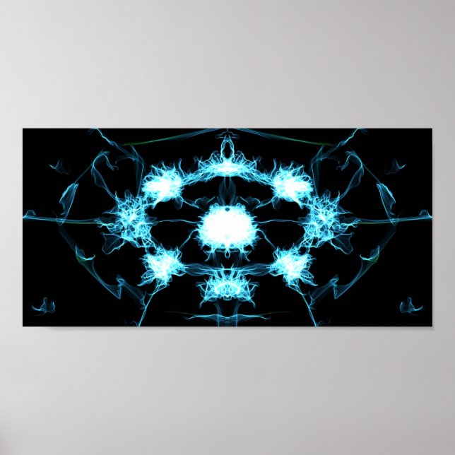 Poster Blue Flame Mandala (Frente)