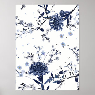 Poster Blue flowers