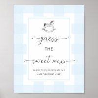Blue Gingham Rocking Horse acha que a doce Mess