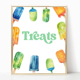 Poster Blue Green Orange Popsicle - Sinal de Mesa