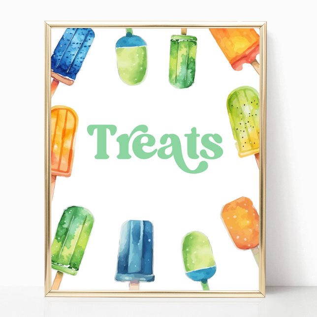 Poster Blue Green Orange Popsicle - Sinal de Mesa (Criador carregado)