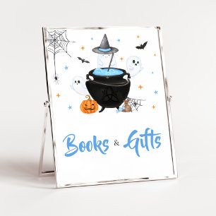 Poster Blue Halloween Baby está criando livros e presente