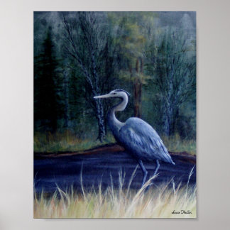 Póster Blue Heron de Suzie Thaller