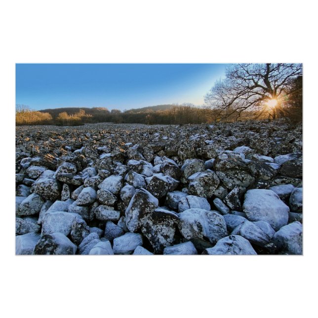 Póster Blue hour in volcanic region of France (Frente)