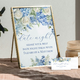 Poster Blue Hydrangea Date Jar Ideias Game Sinal