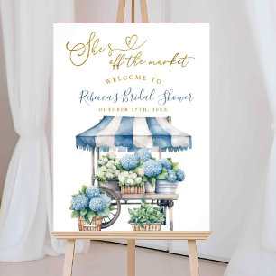 Poster Blue Hydrangea Ela está fora do mercado chá de pan