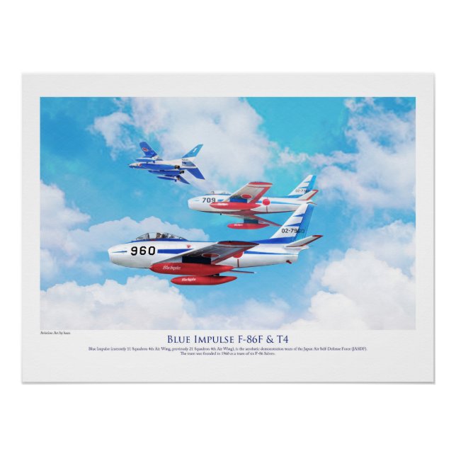Póster Blue Impulse  Japan Air Self-Defense Force (JASDF) (Frente)