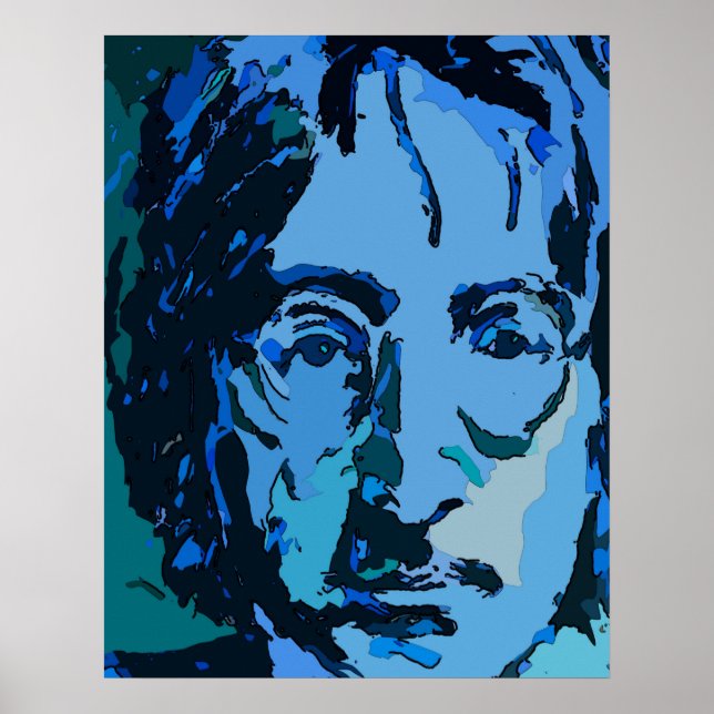 Póster Blue John Abstrato (Frente)