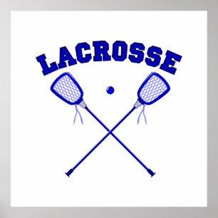 Poster Blue Lacross Logo