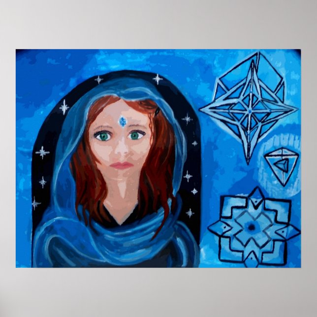 Póster Blue Lady Dream (Frente)