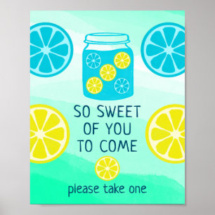 Poster Blue Lemonade Birthday - Sinal de Favor